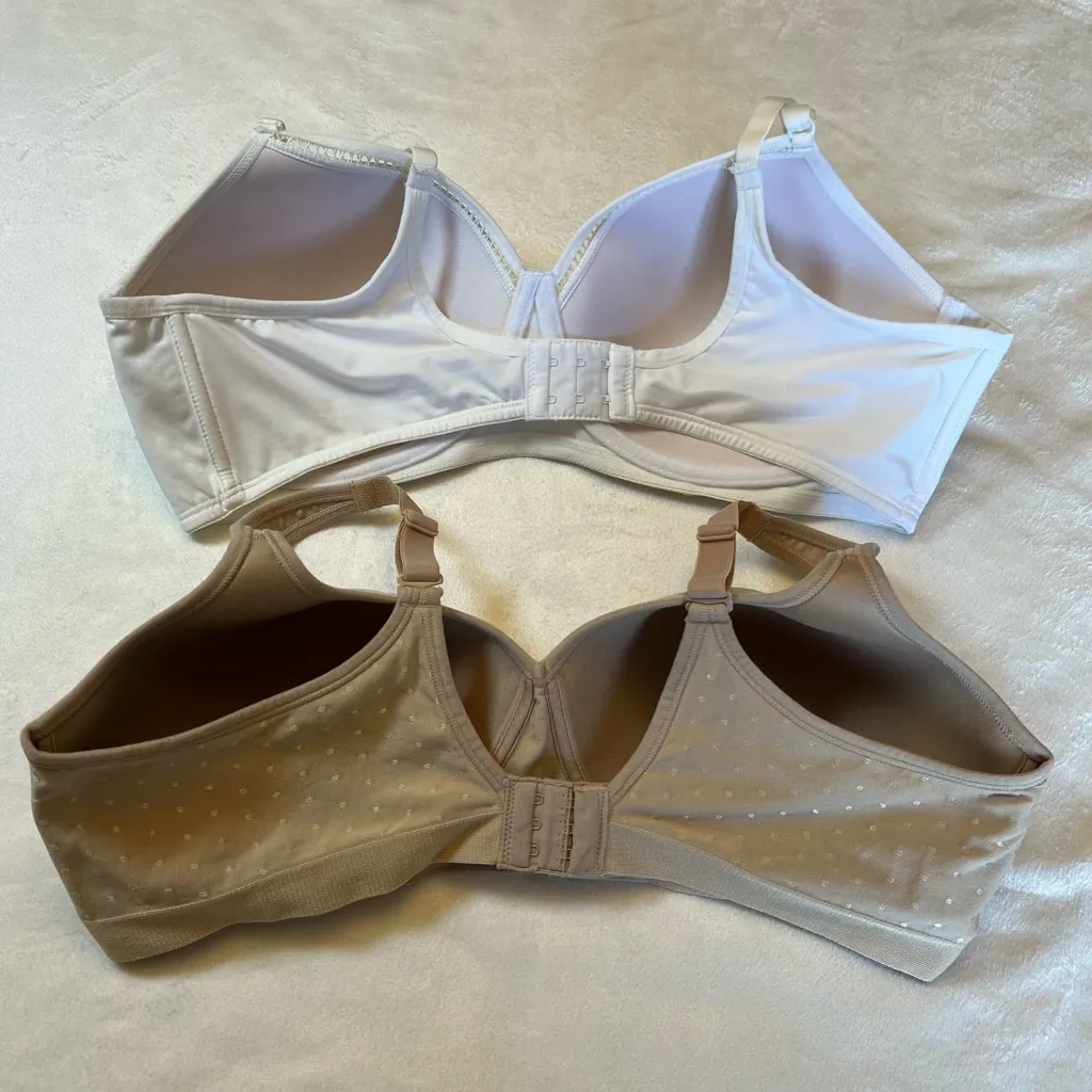 Bali , Fruit‎ of the Loom White and Tan Set Women's Size 42 C - Image 3