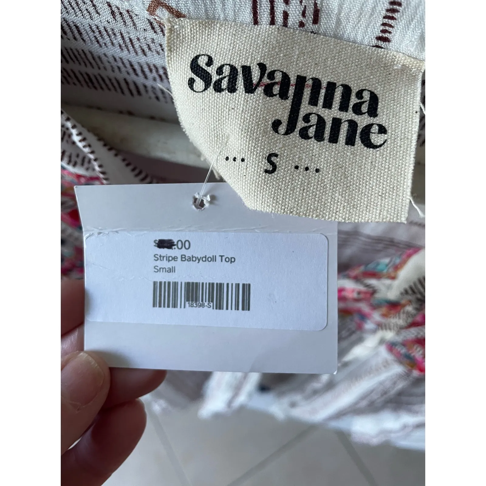 NWT Savanna Jane Size Small Boutique Boho shirt floral feminine‎ embroidered White - Image 4