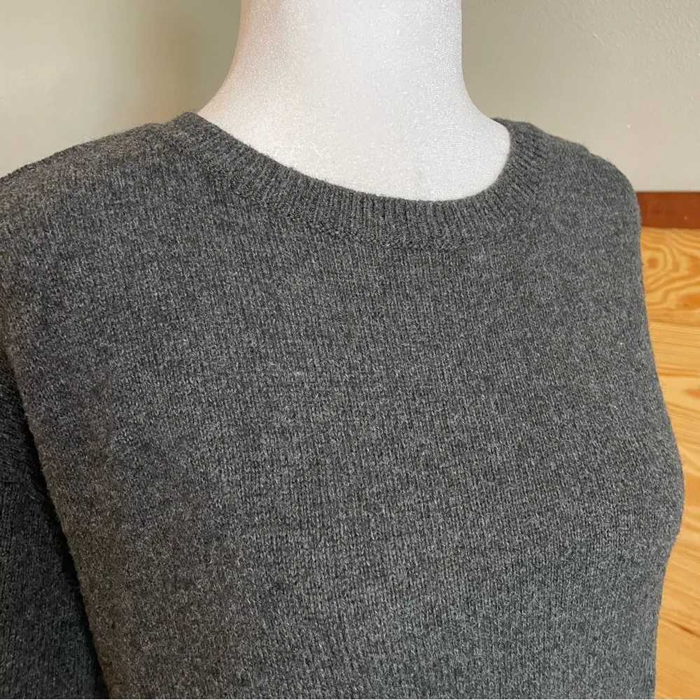 Loft Grey Wool Blend Long Sleeve Crew Neck Sweater Extra Small Petite - Image 74