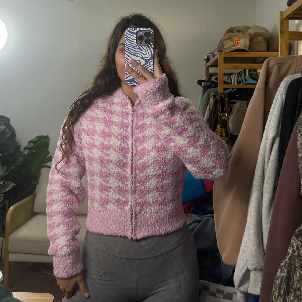 Skims Cozy Fleece Zip Up Size S/M - Image 2