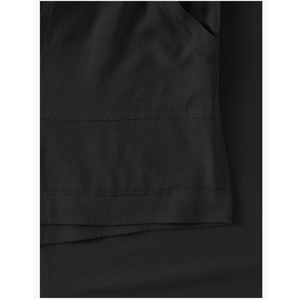 NEW Black Cotton Shorts Relaxed Fit Comfort Wear Boho Beach 2X Black Size XXL - Image 5