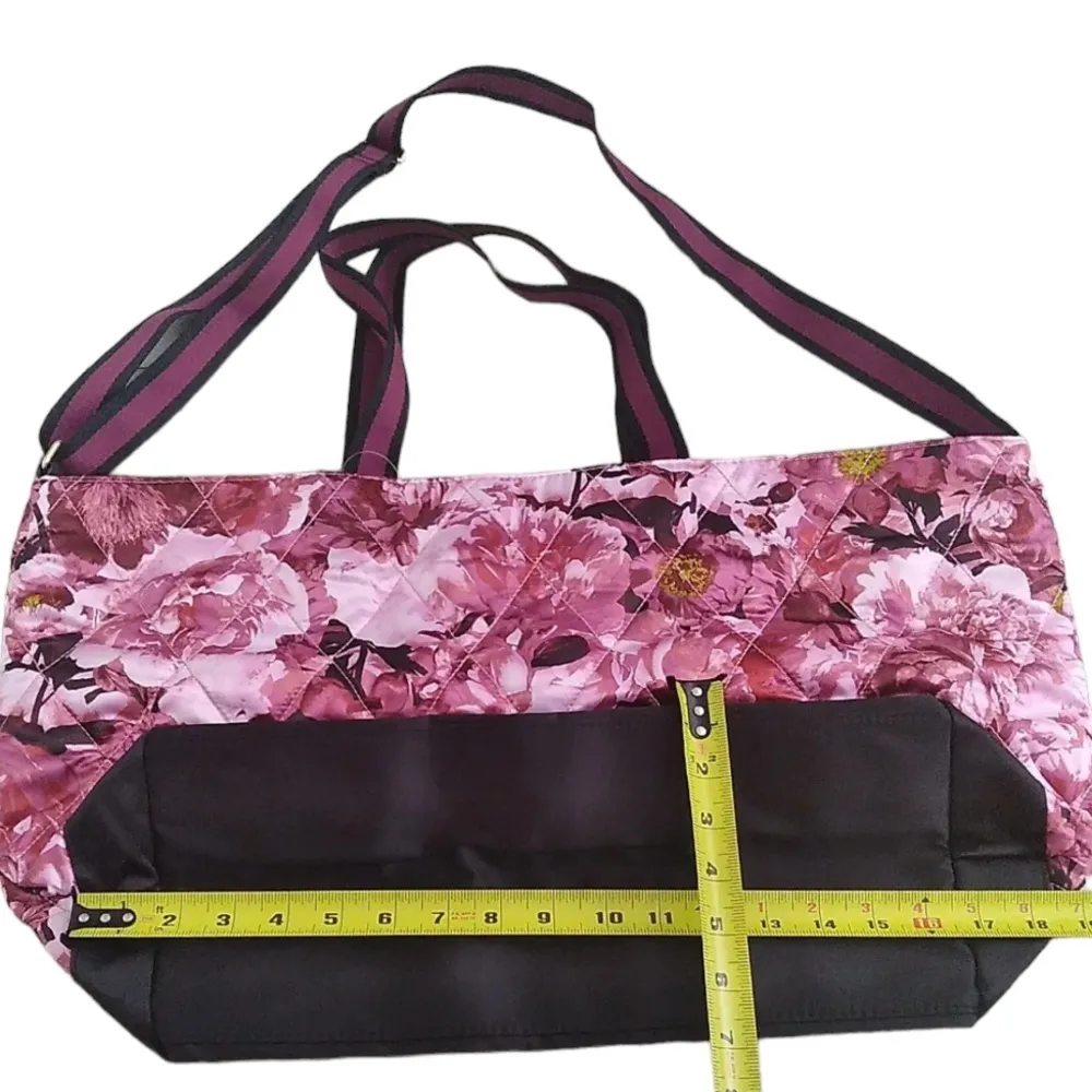 Victoria's Secret Quilted Floral Weekender Tote Bag - Image 7
