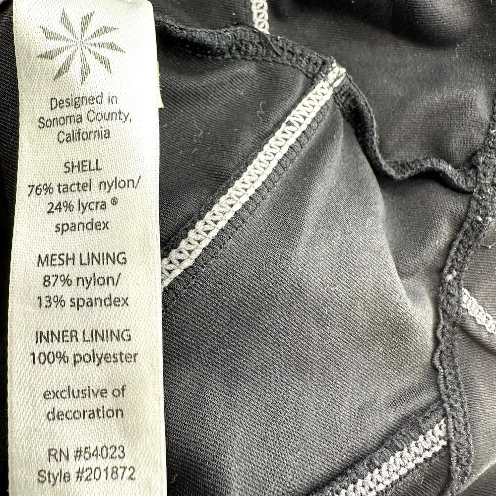 Athleta Energy Tank Top Back Zip Pocket Racerback Scoop Neck Athletic Black S - Image 4