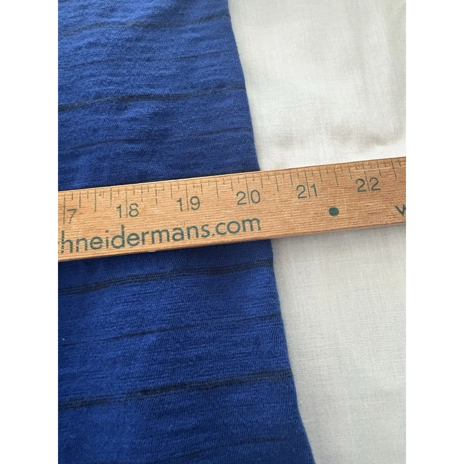 Habitat Clothes to Live In Shirt Womens Medium Blue Stripe Crinkle Lagenlook - Image 12