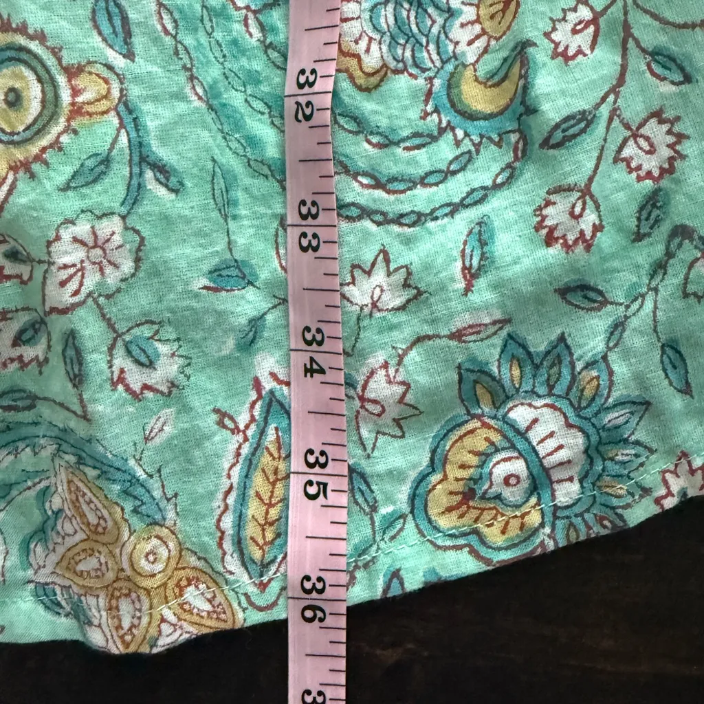 The Fox and The Mermaid Chic Paisley Midi Dress in Mint Green and Floral Size M Size M - Image 10