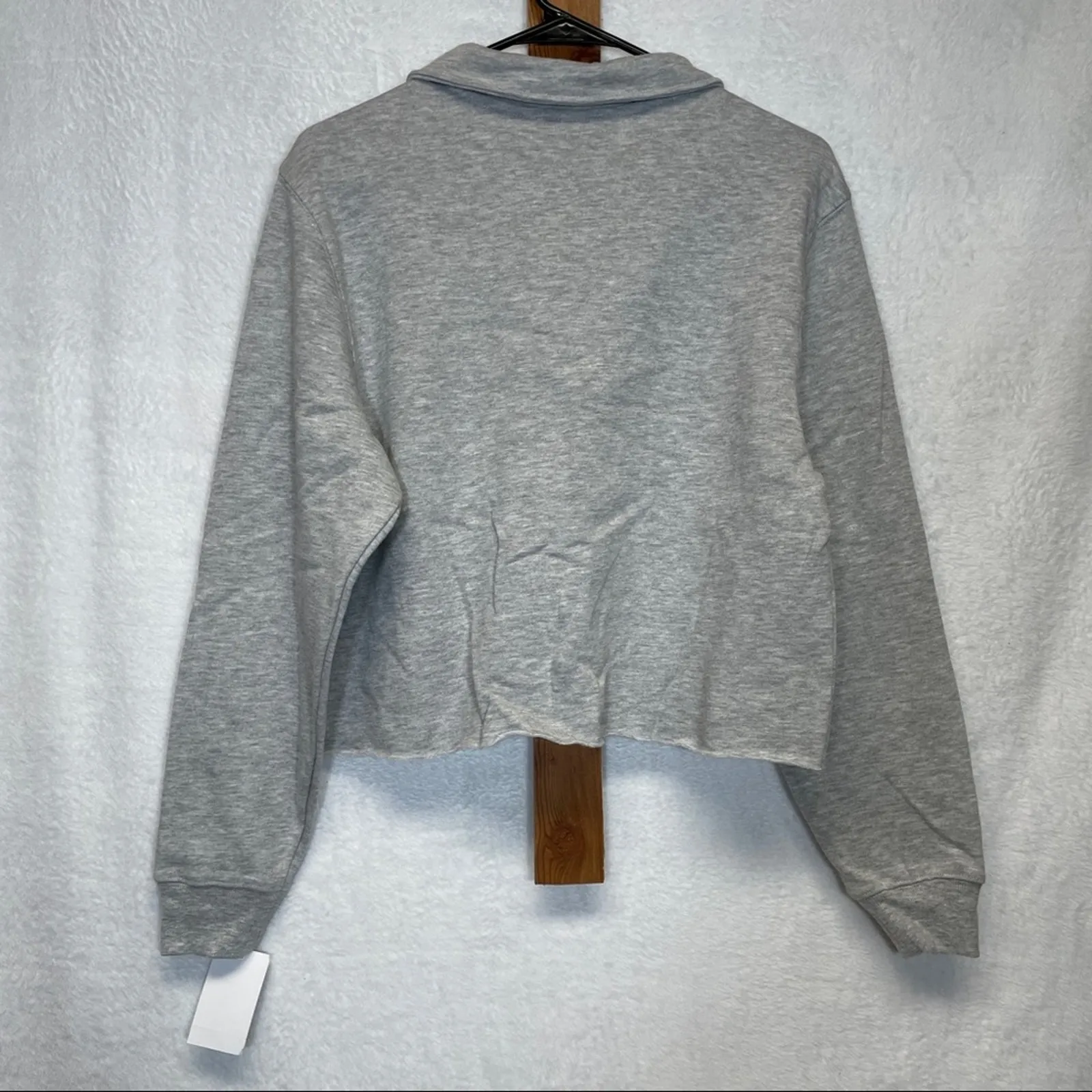 Coca Cola Gray &‎ Red Long Sleeve Raw Hem Cropped Pullover Sweater Size M Size M - Image 5