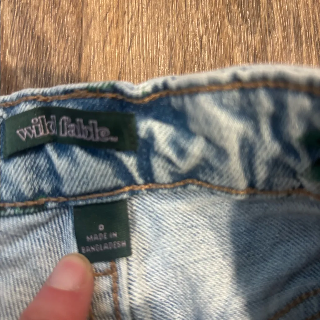 Wild Fable 90’s Relaxed Straight Jeans Light Blue Floral Print Y2K Aesthetic - 0 - Image 4