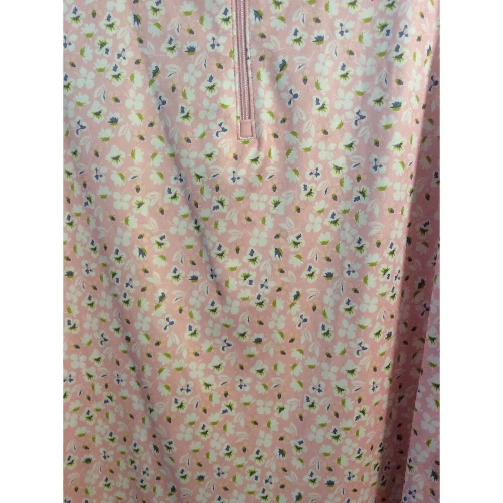 Greg Norman Play Dry Sleeveless Golf shirt Floral Print M Pink - Image 4
