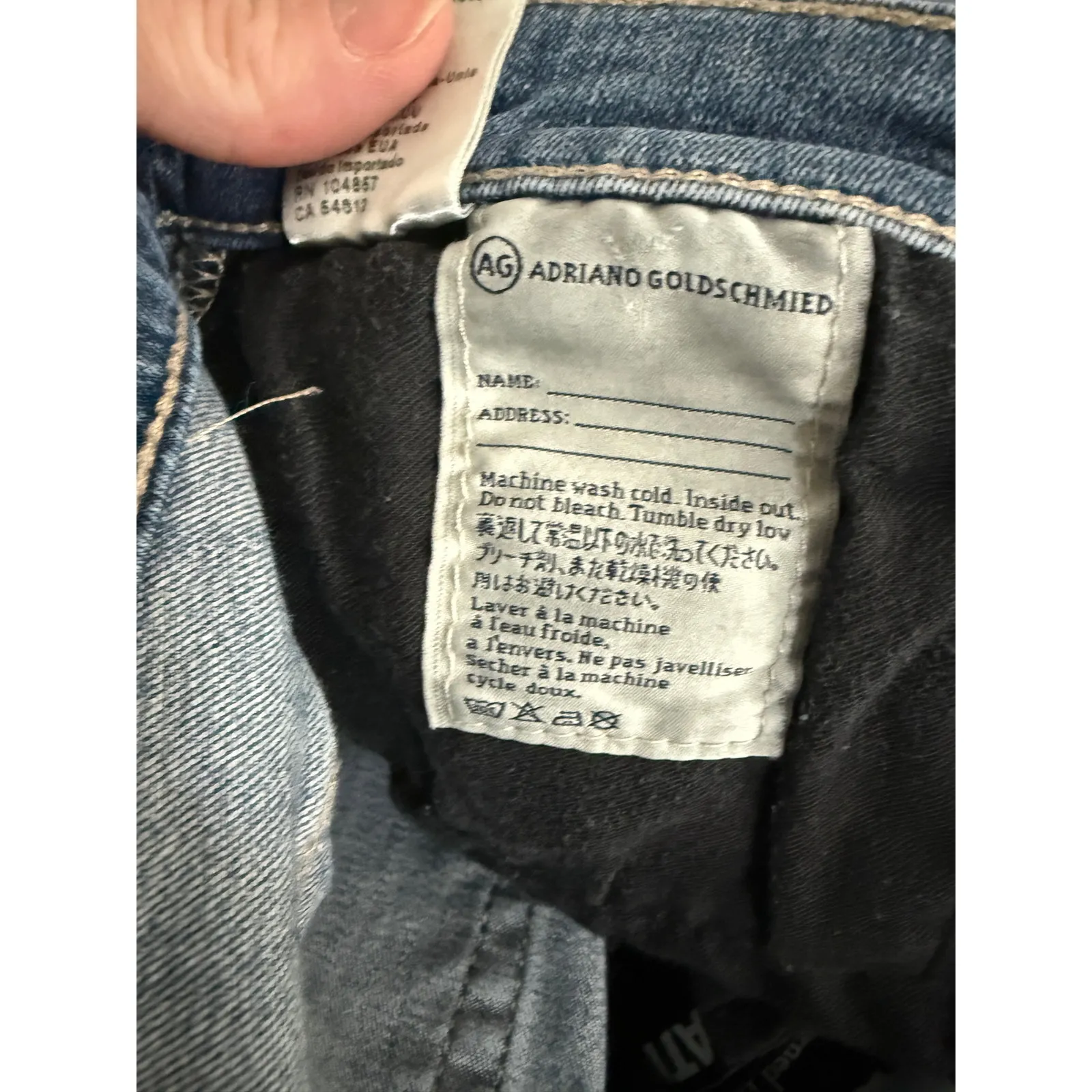 Women's AG Adriano Goldschmied The Harper Essential Straight Mid Rise Jeans 28R - Image 5