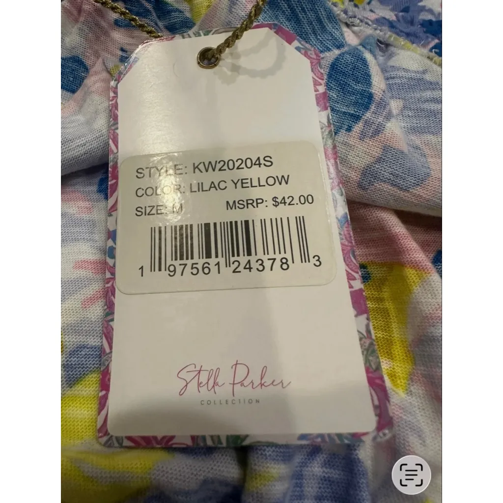 Women's Stella Parker M Blue Yellow Pink Floral Off - Image 7