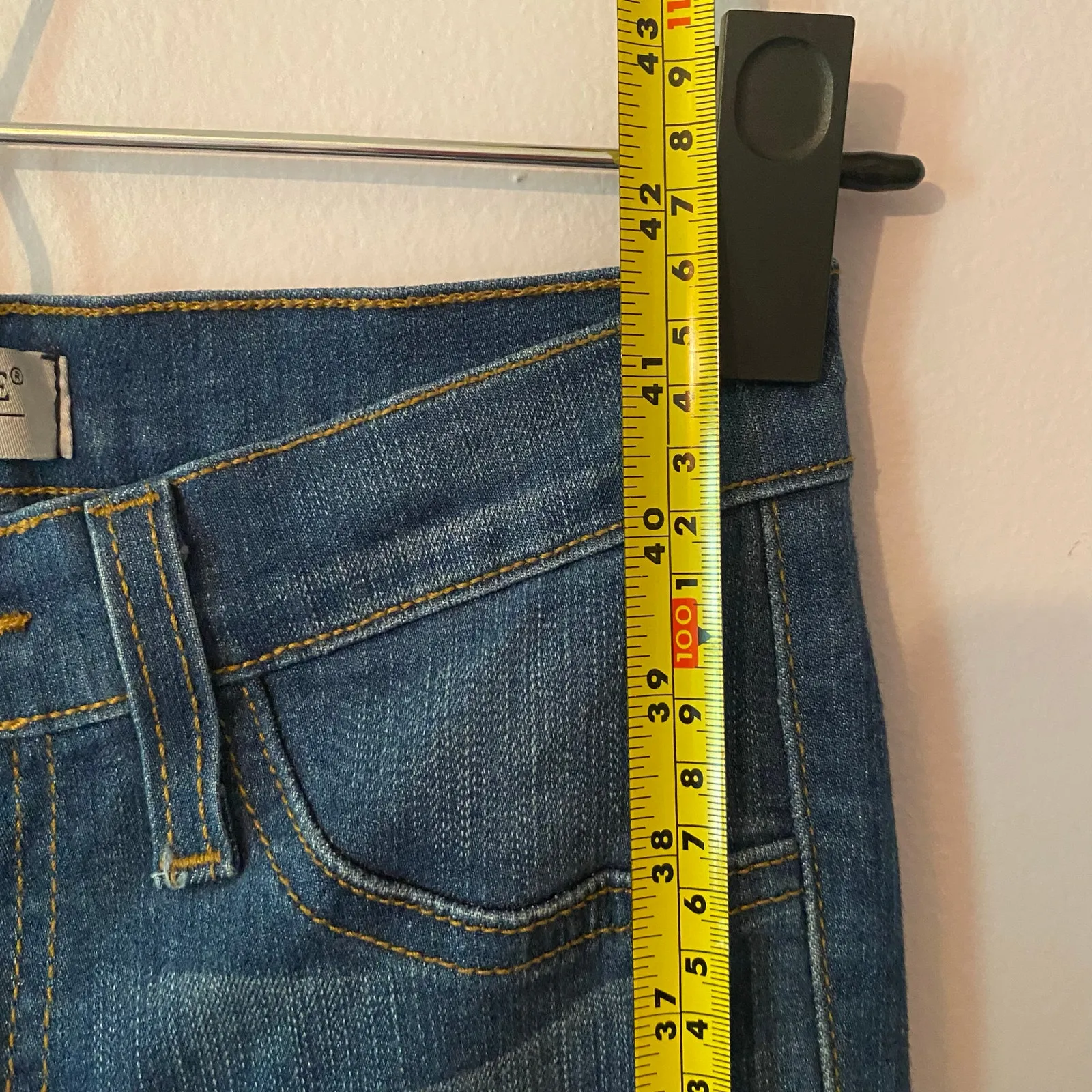 Judy Blue Super Flare Frayed Jeans Boho Retro Bohemian Women's size 3 / 26 - Image 9