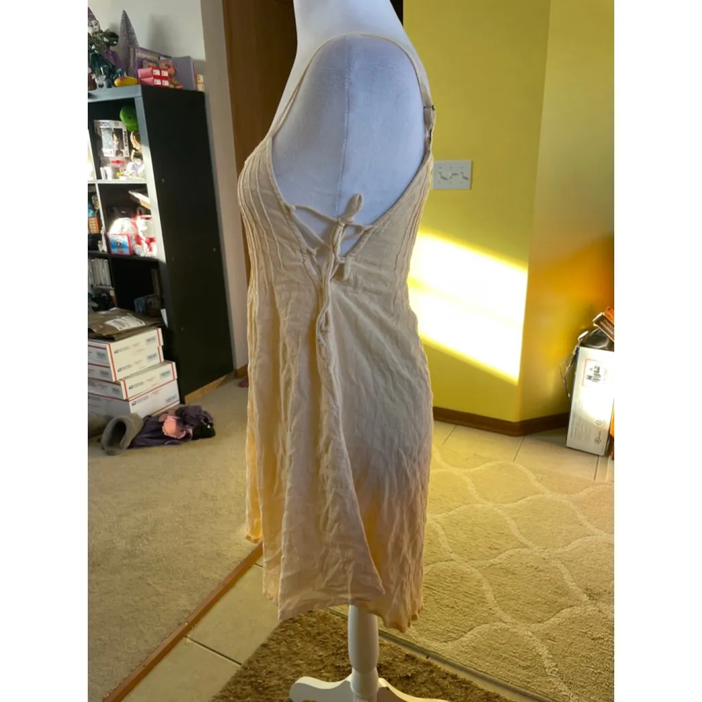 Women's Rowie Beige Ribbed Knit Mini Dress S - Image 4