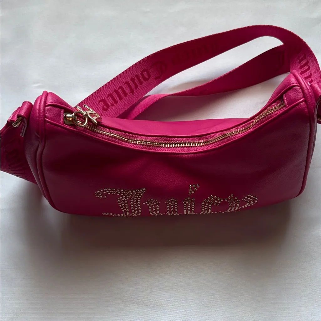 Juicy Couture Embellished Shoulder Bag Pink EUC - Image 3
