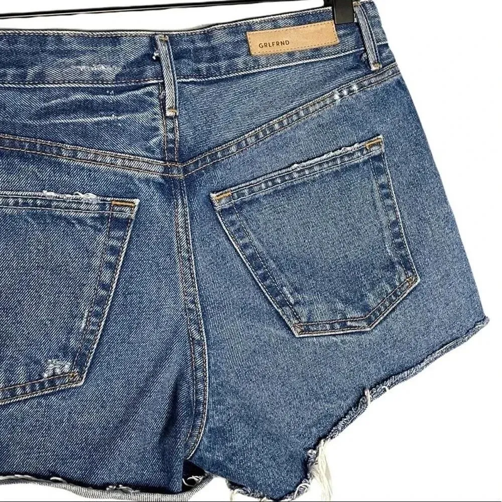 GRLFRND Helena Cut Off Jean Shorts Size 26 in Love Street - Image 7