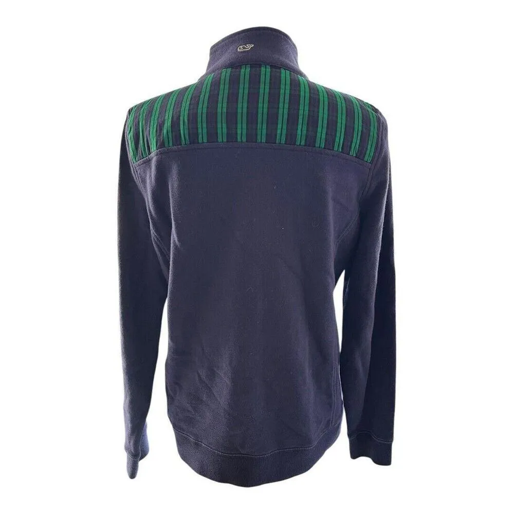 Vineyard Vines Blackwatch Classic Shep Shirt Size Medium, Blue w/ Plaid Contrast - Image 5