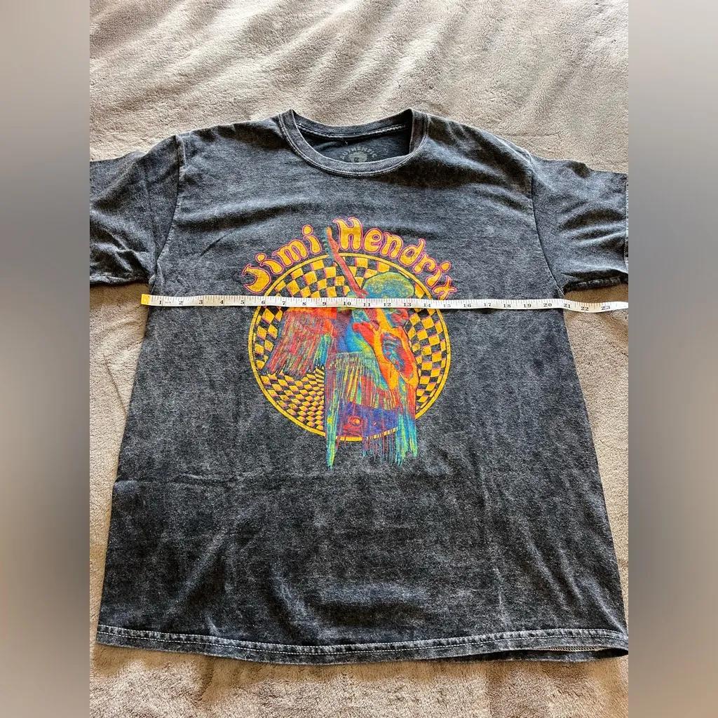 JIMI HENDRIX Authentic Vintage Wash Music Band Tee Unisex Adult T - Image 5
