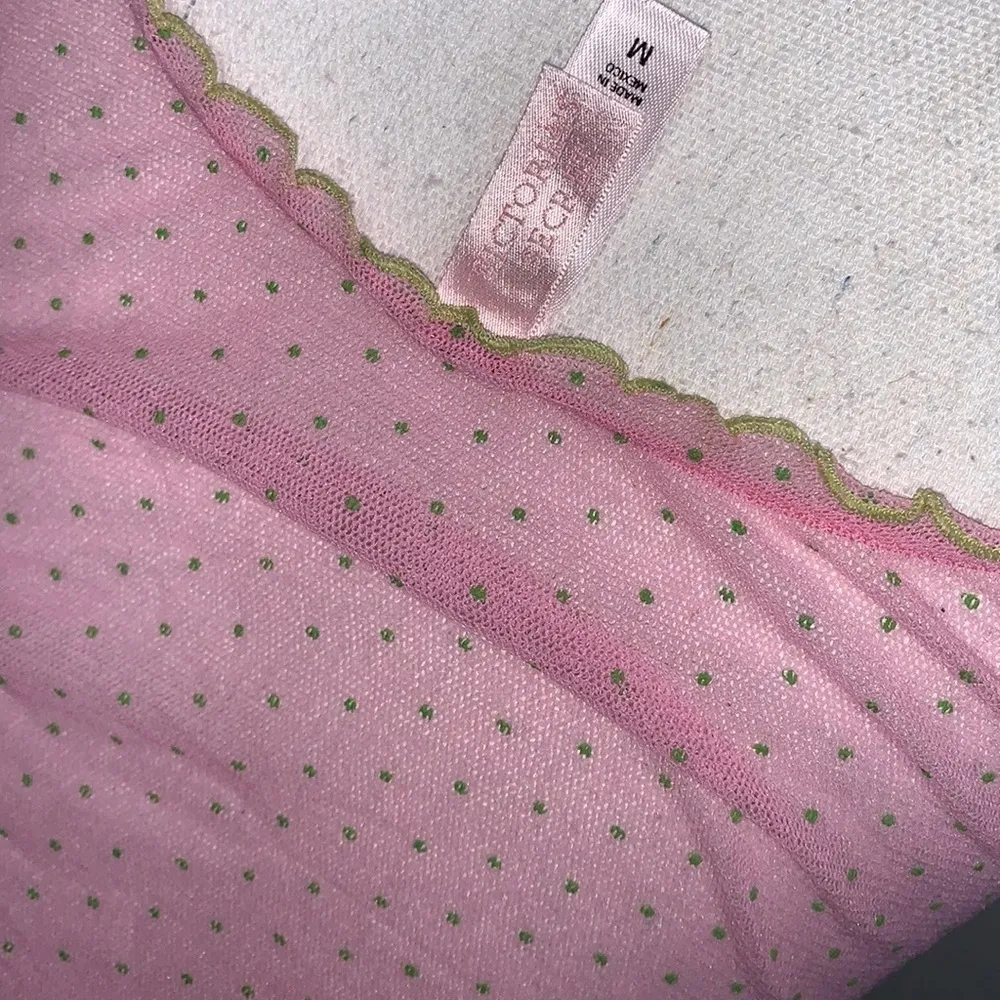 Victoria’s Secret Y2K Polka Dot Mesh Cami Set - Image 4