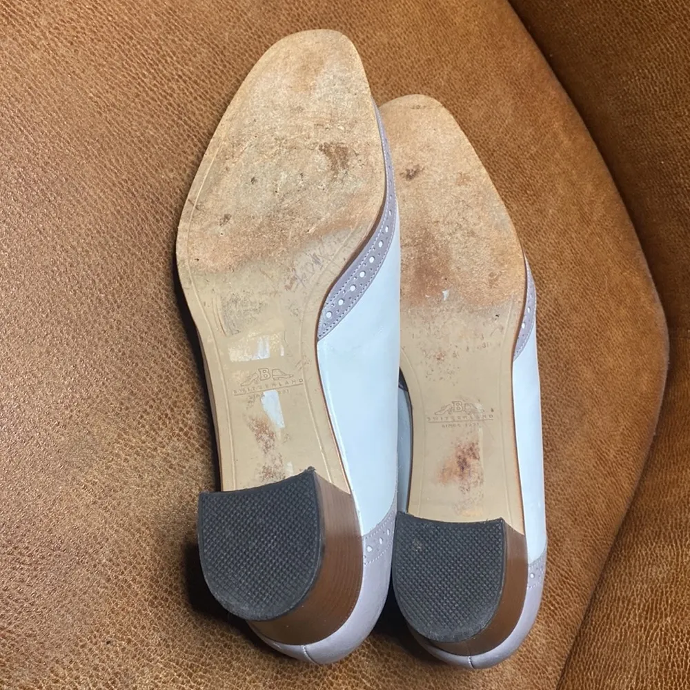 BALLY CITY WALK Spectator Low Heel Pumps 5.5” Gray - Image 8