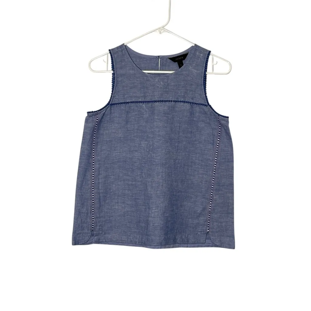 J. Crew Light Blue Tank Top,Size 2 - Image 4