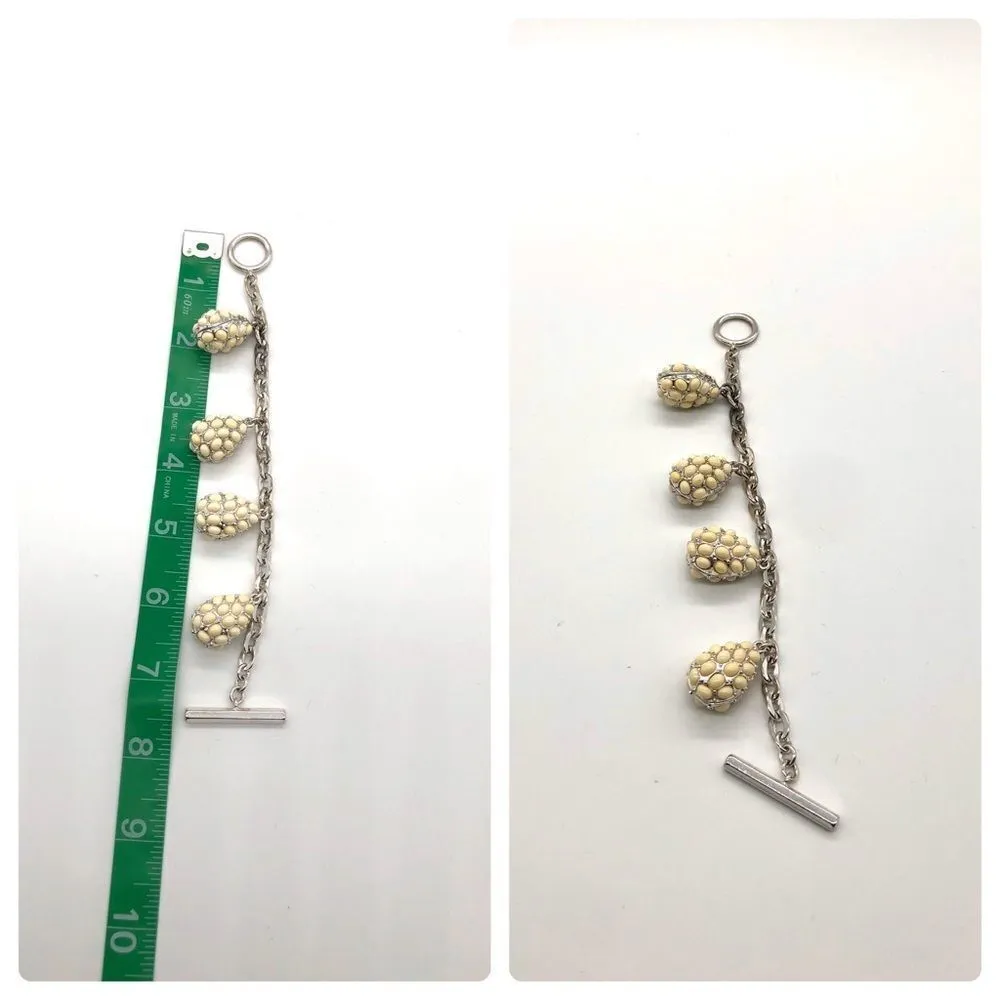 Liz Claiborne Necklace and Bracelet Set Silvertone - Image 6