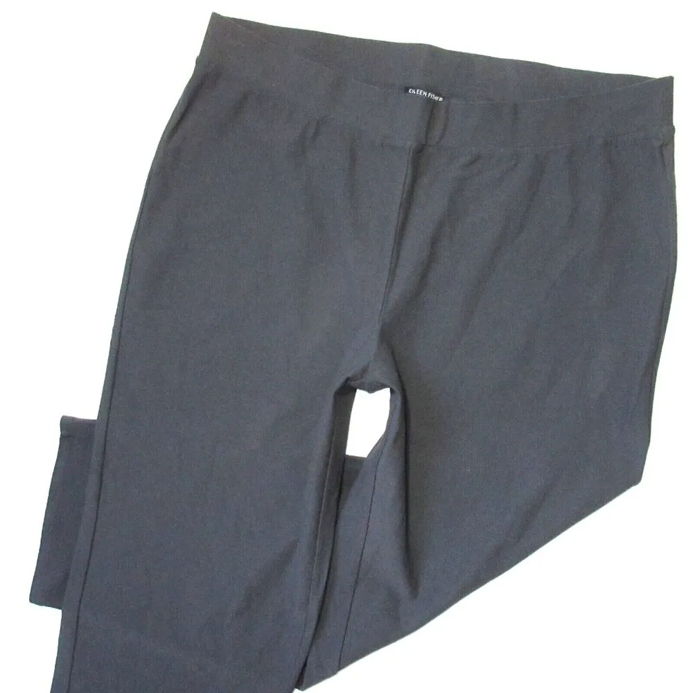 NWT Eileen Fisher Straight Ankle in Graphite Washable Stretch Crepe Pants XL - Image 2