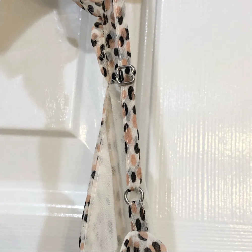 Express Ruffle Wrap Cami Blouse Polka Dot M - Image 10