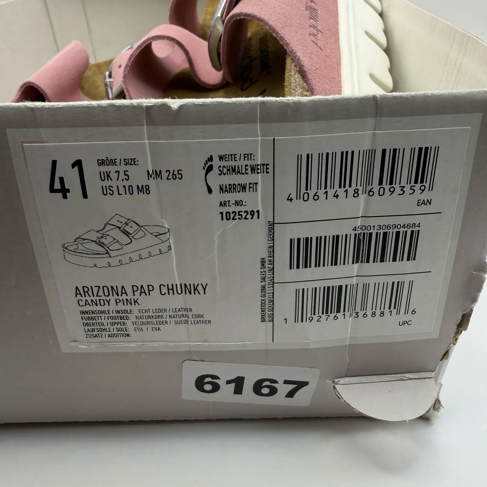 Birkenstock New w/ Box Arizona Papillio Chunky Candy Pink Suede Leather Narrow - Image 11