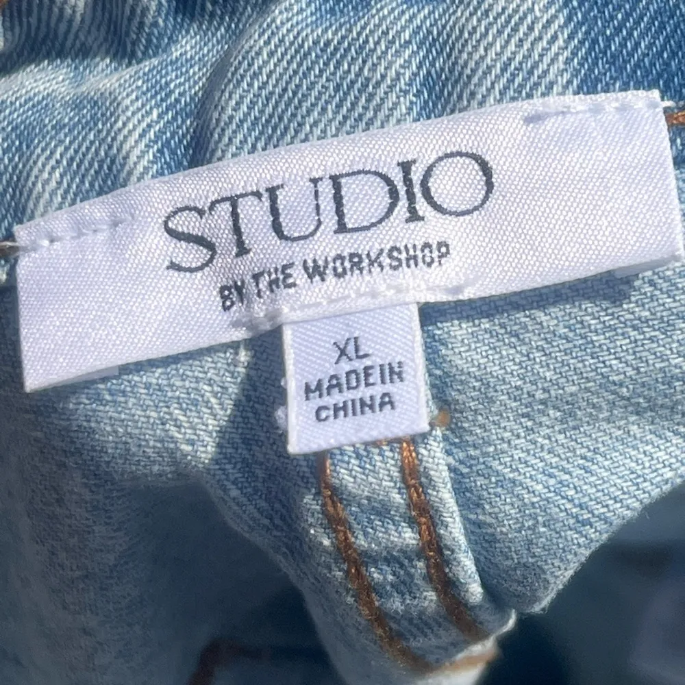 STUDIO BY THE WORKSHOP DENIM SKORT FOR Women Blue Size XL - Image 6