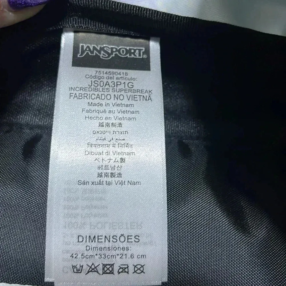 Jansport Incredibles Superbreak Jack‎ Jack Backpack RARE - Image 8