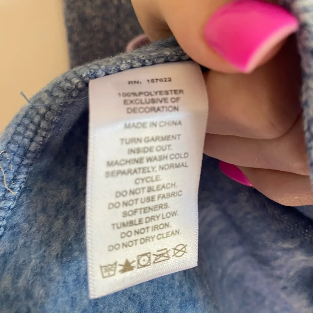 Eddie Bauer medium Heather blue sweatshirt long sleeve - Image 5