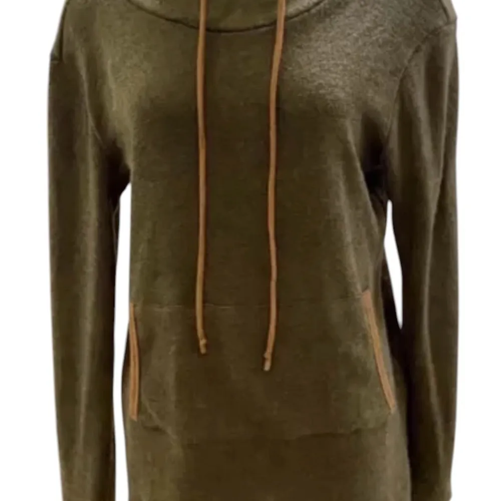 Olive Green Women's Sweater Size L - Image 4