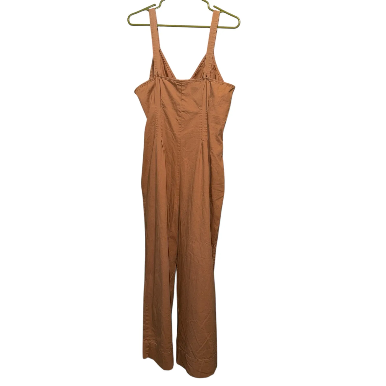 Universal Thread Cropped Overalls Rust Colored Wide Leg Casual Jumpsuit 14 - Image 2