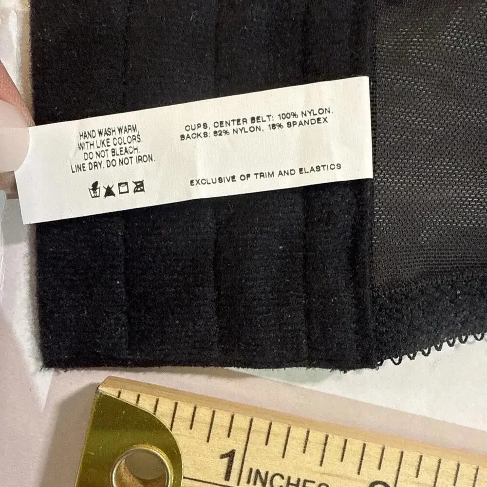 Bali 36DD Black Underwire Bra Flower Full Coverage Comfort Floral Lace NWT - Image 5