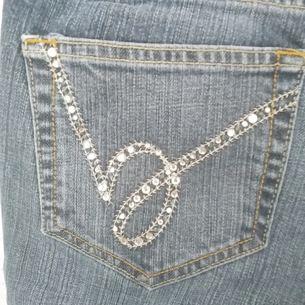 bebe 32x32 Logo Bling Pocket Straight Boot Cut Jeans - Image 6