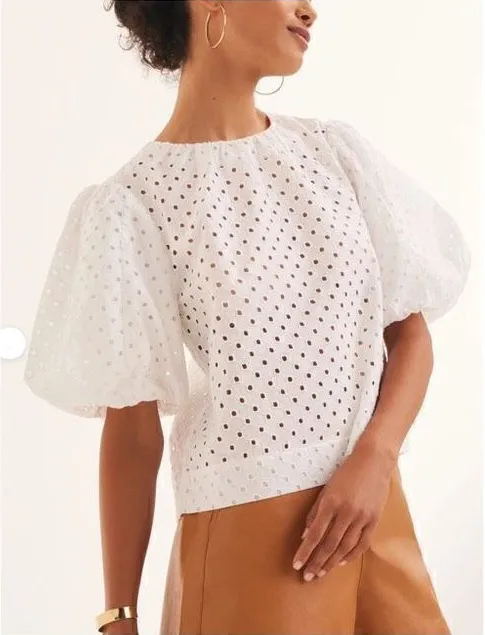 New. Joe’s puff sleeve eyelet top. XS. Retails $228 - Image 2
