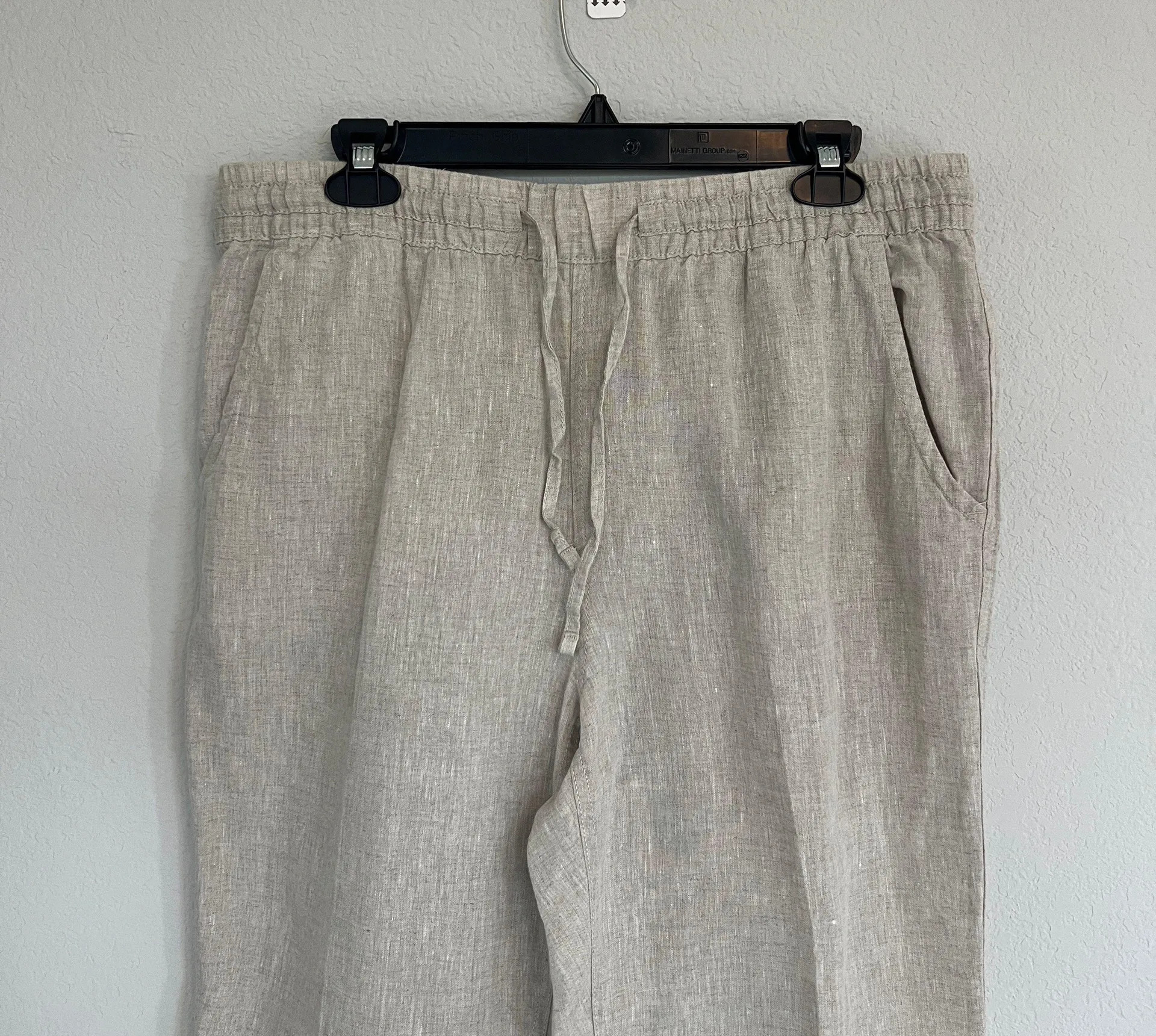LL Bean Women’s Linen Pull On Tapered Pants Size 12    - Image 2