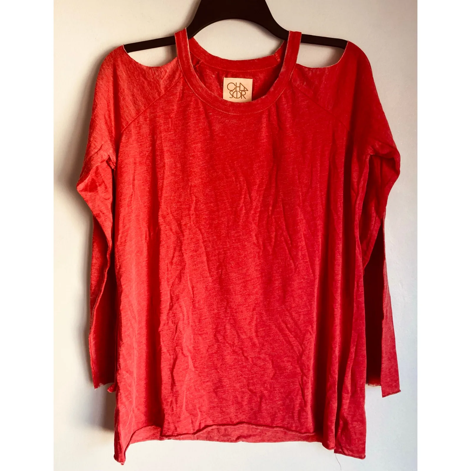 NWT Chaser Cold Shoulder Red Top Large - Image 2