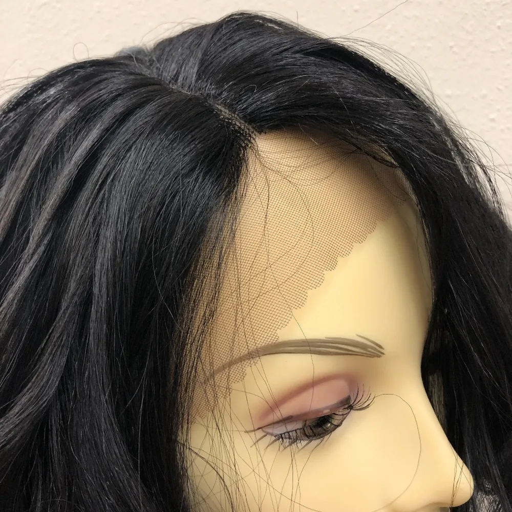 Peagan synthetic lace front wig 1B NWT Black - Image 5