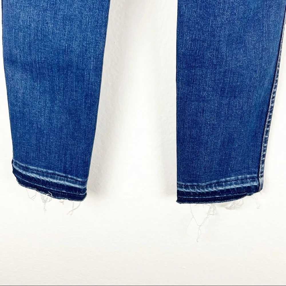 MADEWELL 10” High Rise Skinny Exposed Button Fly Released Frayed Hem Jeans 24 - Image 11
