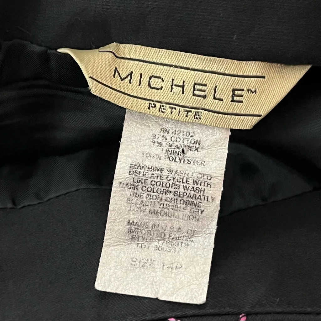 Vintage Y2K Michele Argyle Mini Skirt Embroidered Plaid Black 14P - Image 3