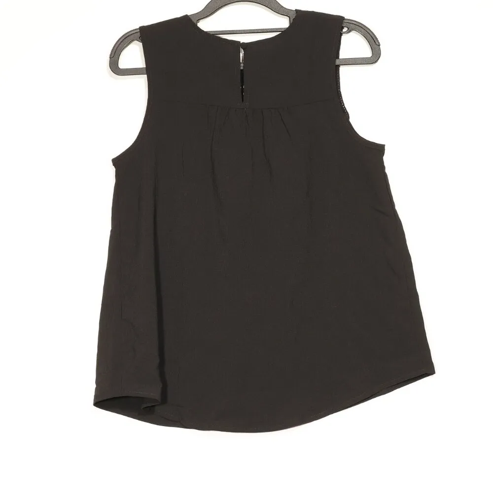 NWOT E&M Black Sleeveless Blouse Size Small - Image 2