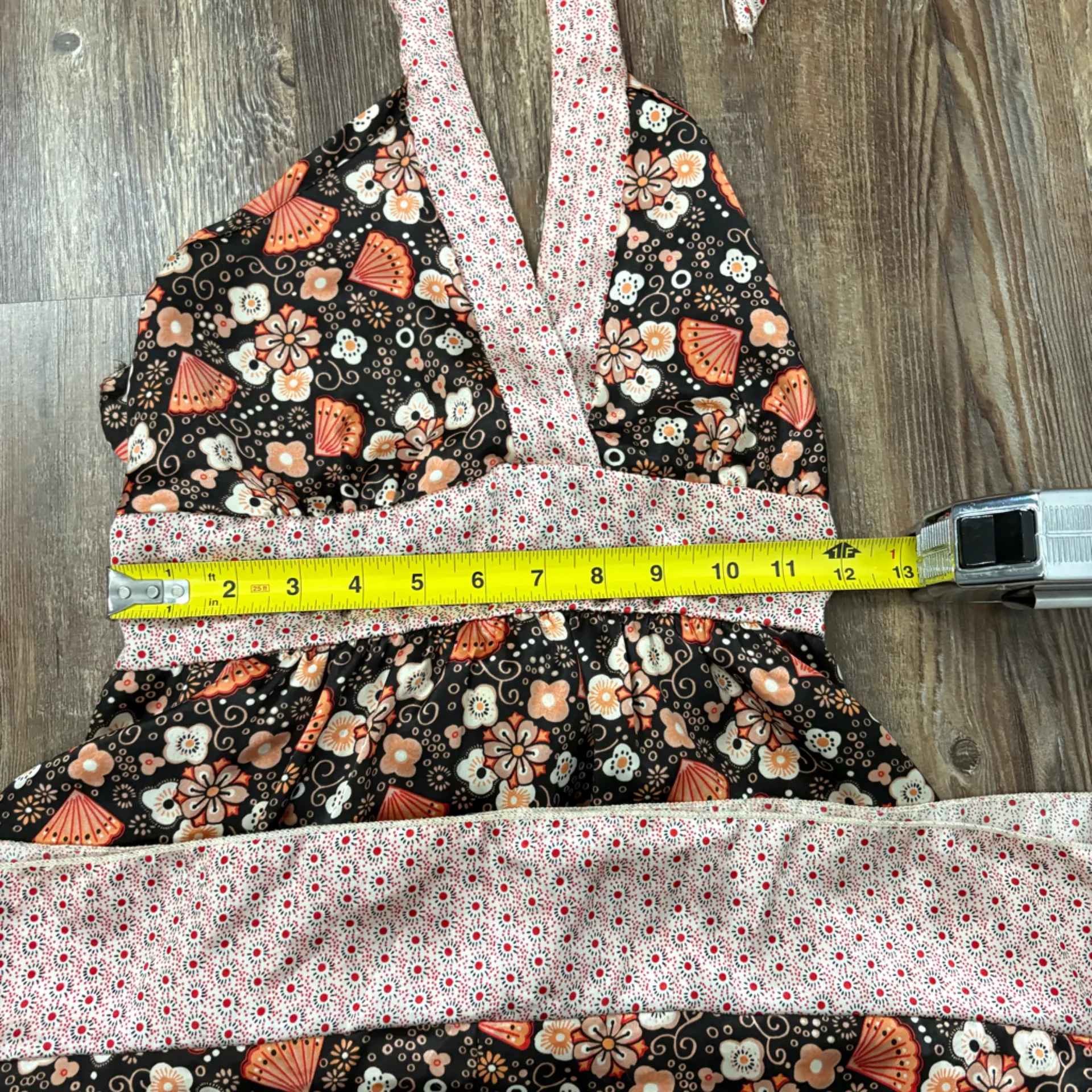 Wet Seal Vintage Y2K Halter Floral Top Dress Cottage Boho Forest Fairy Medium - Image 8