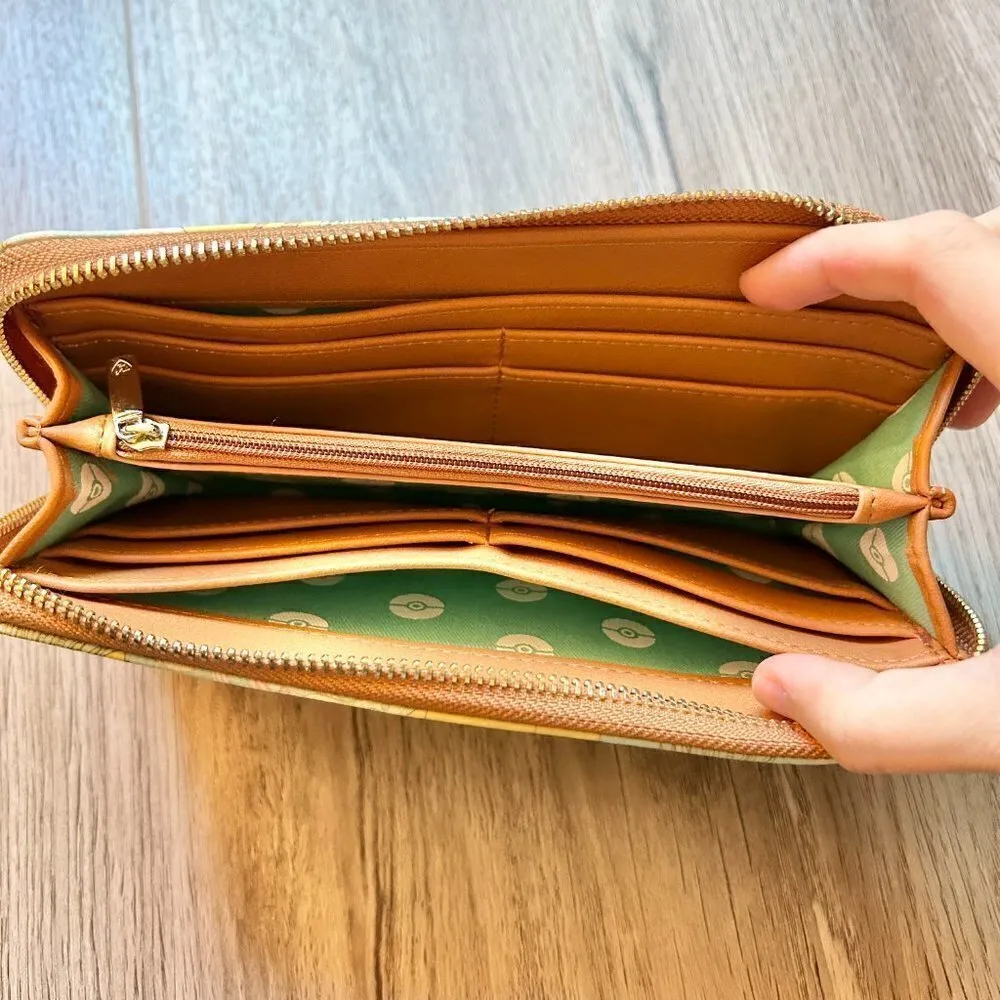 Loungefly Pokemon Pikachu Leaves Mint Zip Wallet RARE LIKE NEW - Image 8