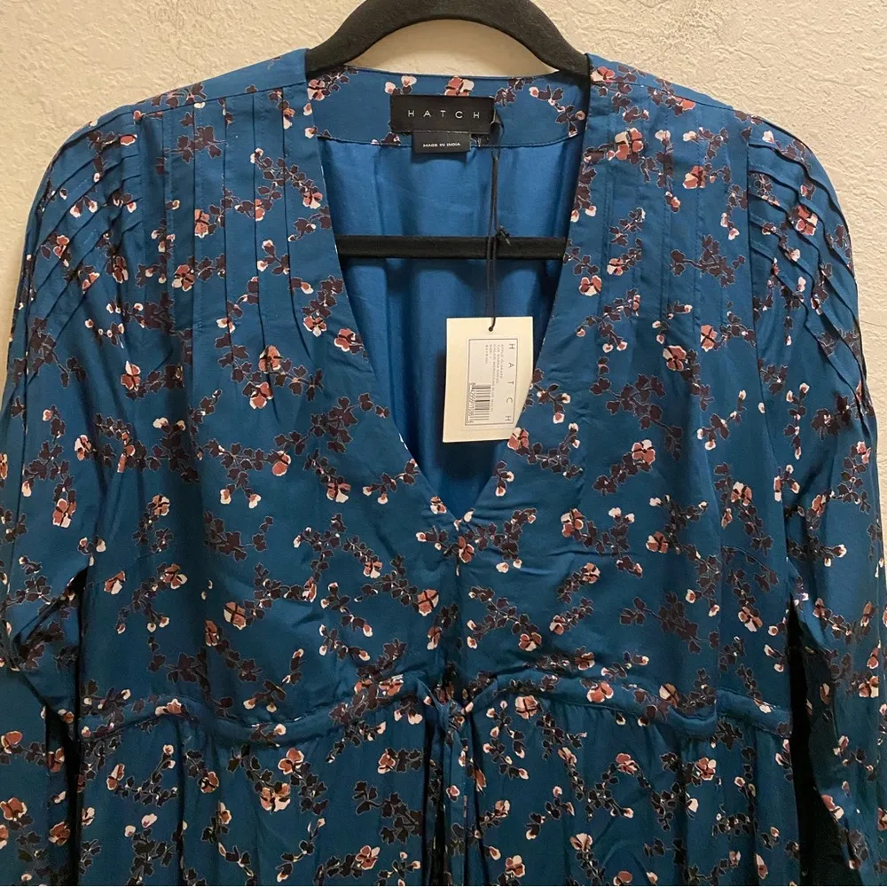 Hatch The Shana Midi Maternity Dress Moroccan Blue Multi Size 1 (S) New With Tag - Image 5