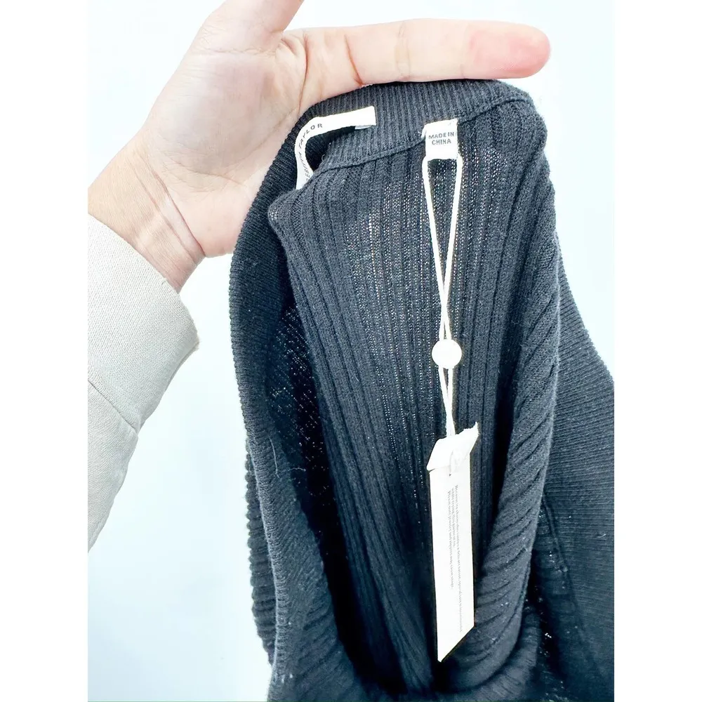 Rebecca Taylor Cavalry Twill Wool Blend Straight Pant in Black Size XL - Image 4