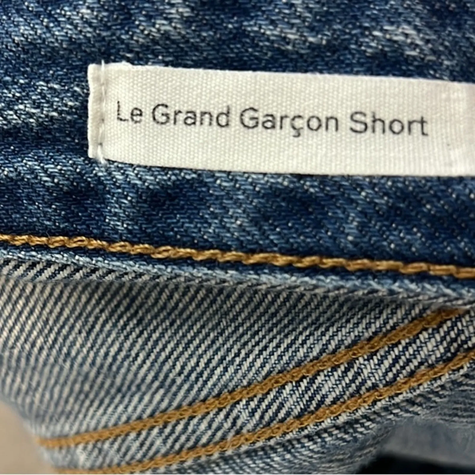 Frame Le Grand Garcon Jean Shorts Womens 32 Whitmore Soho High Rise Rigid Indie - Image 8