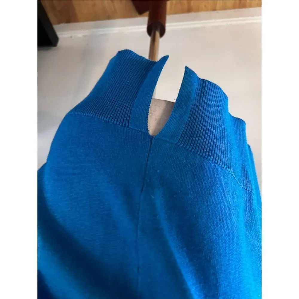 Sacks firth avenue blue long sleeve shirt size xs silk and cashmere - Image 2