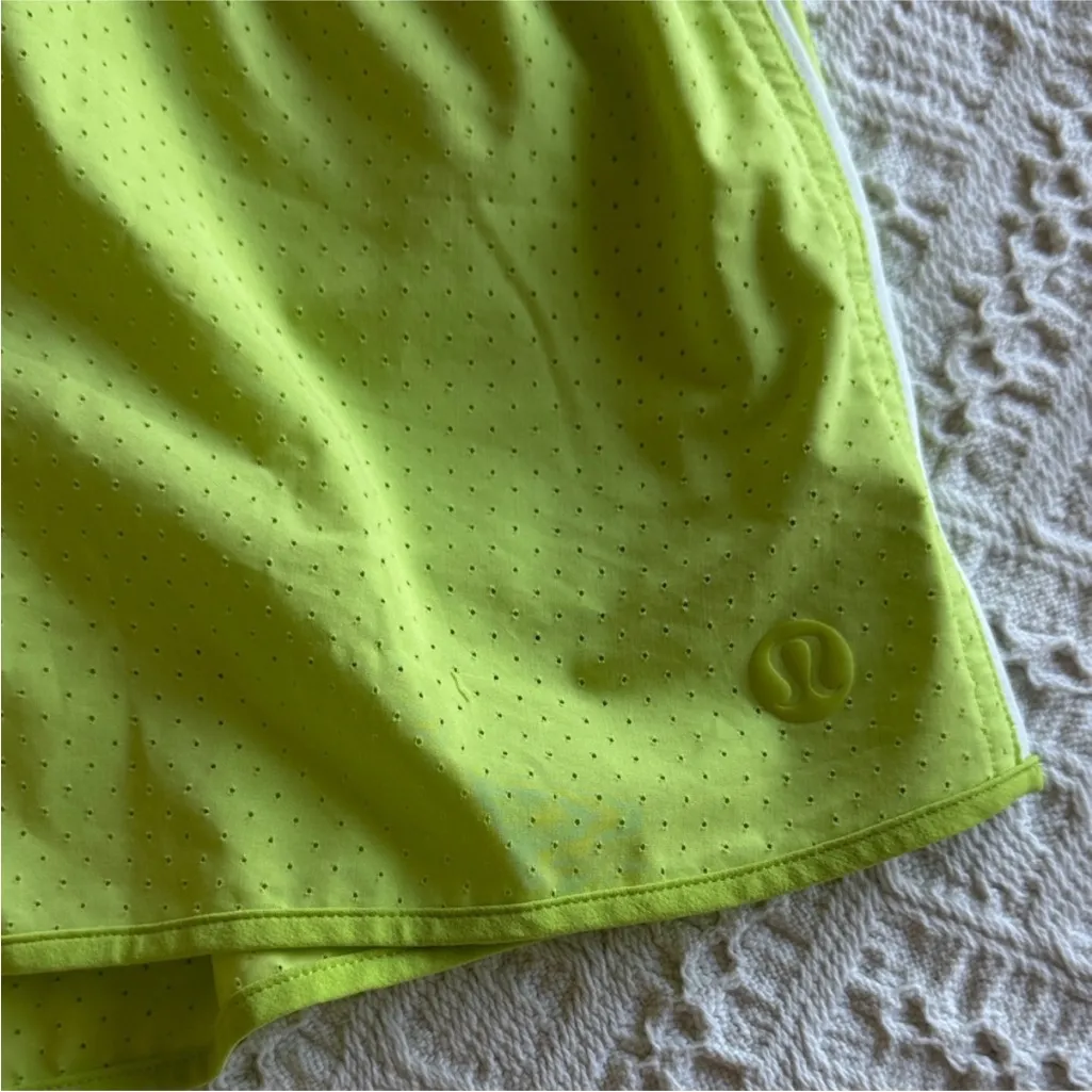 Lululemon Athletica Neon Yellow Athletic Shorts - Image 5