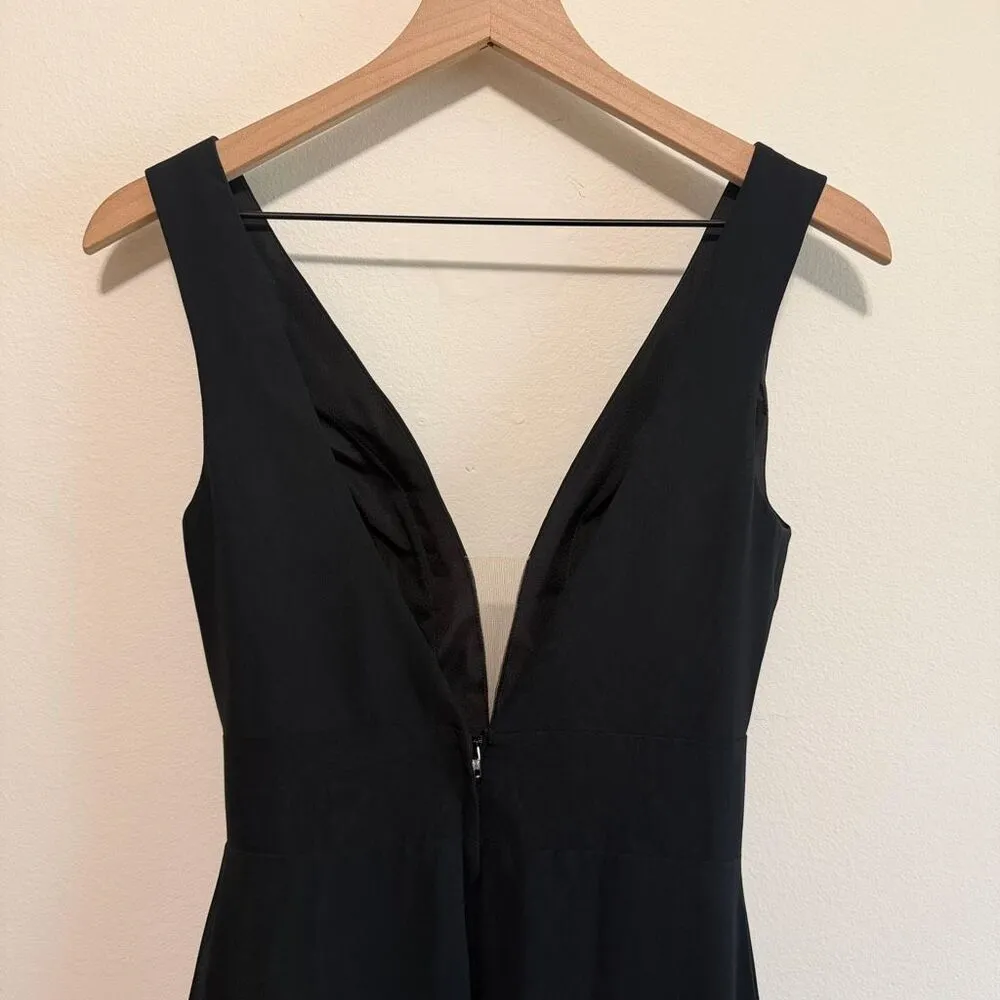 New Zoey Grey Black Sleeveless Plunge Neck Gown Size 6 - Image 8