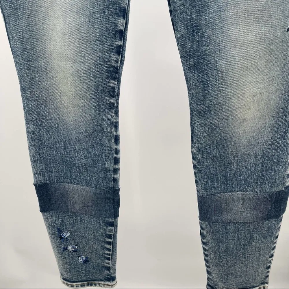 NWOT LUCKY BRAND Denim Jeans Ava Mid Rise Skinny Embroidered Flowers Size 25 - Image 14